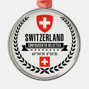 Zwitserland Metalen Ornament