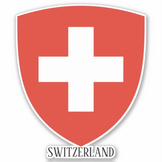 Zwitserland Nationaal Wapen Patriottisch Sticker (Voorkant)