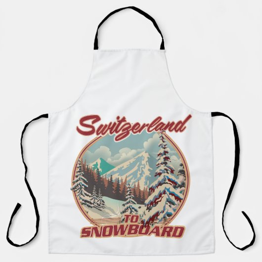 Zwitserland om te snowboarden schort (Voorkant)