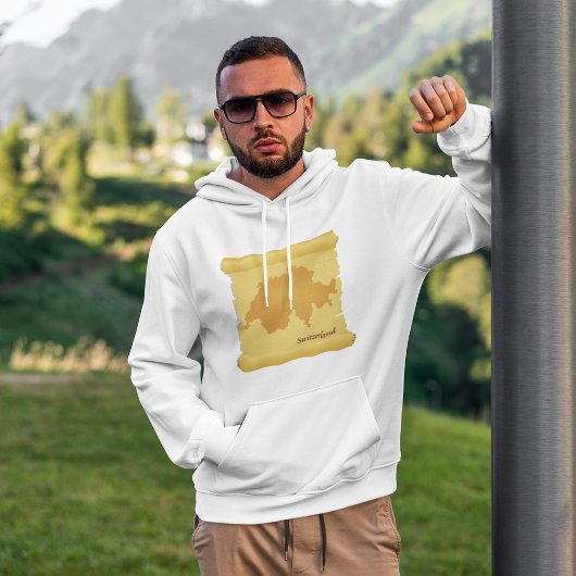 Zwitserland op een perkament hoodie