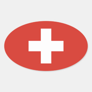 Zwitserland Ovale Sticker