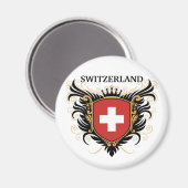 Zwitserland [personaliseren] magneet (Voorkant / Achterkant)
