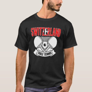 Zwitserland Ping Pong Swiss Table Tennis Support T-shirt