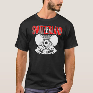 Zwitserland Ping Pong Swiss Table Tennis Support T-shirt