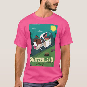 Zwitserland Poster Baseball Sleeve T-shirt