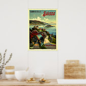 Zwitserland poster van vintage (Keuken)