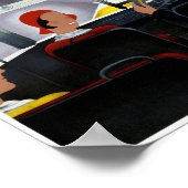 Zwitserland Poster Vintage-reisreis teruggezet (Hoek)