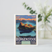 Zwitserland Poster Vintage-reisreis teruggezet Briefkaart (Staand voorkant)