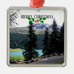 Zwitserland, Prettig kerstfeest, Metalen Ornament