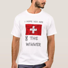 Zwitserland-Pride-Zwitserse-Vlag-Goud-eenMedaille T-shirt