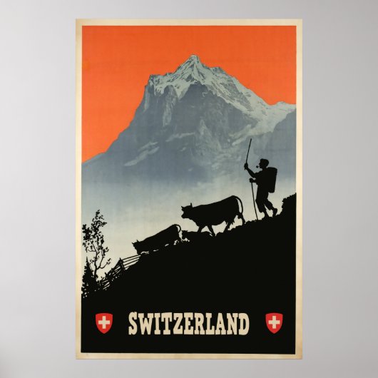 Zwitserland, reisposter poster (Voorkant)