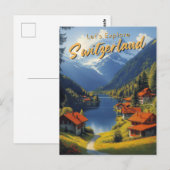  Zwitserland reizen Briefkaart (Voorkant / Achterkant)