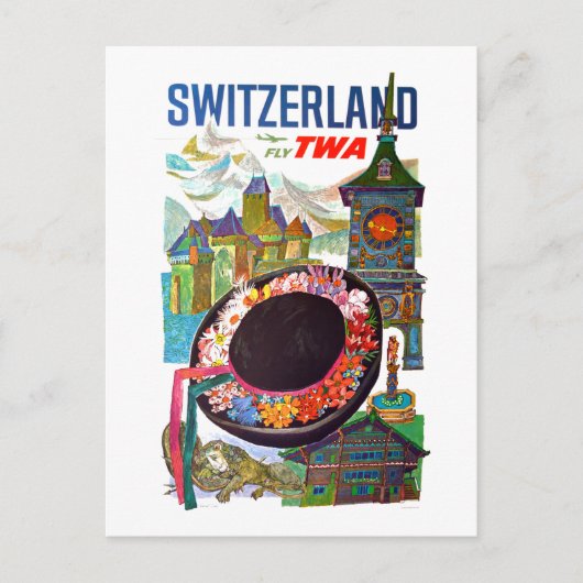 Zwitserland reizen Briefkaart (Voorkant)