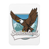 Zwitserland Reizen Logo Magneet (Verticaal)