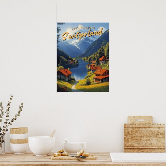 Zwitserland reizen Poster (Keuken)