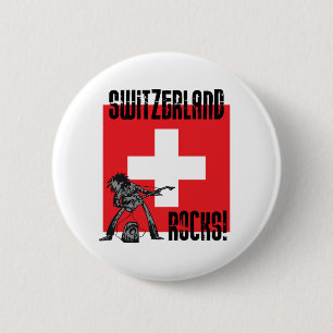 Zwitserland Rocks Ronde Button 5,7 Cm