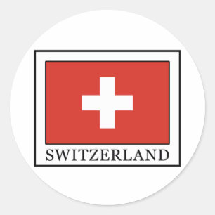 Zwitserland Ronde Sticker