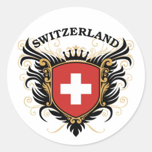 Zwitserland Ronde Sticker