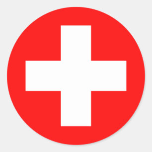 Zwitserland Ronde Sticker