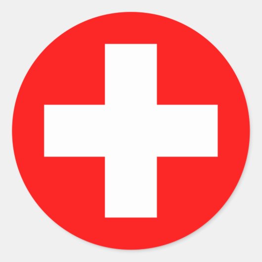 Zwitserland Ronde Sticker (Voorkant)