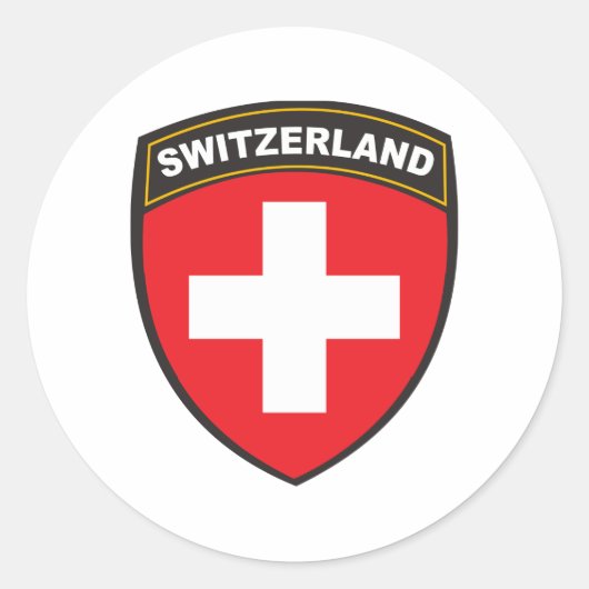 Zwitserland Ronde Sticker (Voorkant)