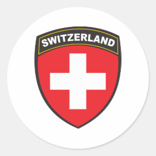 Zwitserland Ronde Sticker
