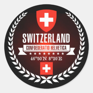 Zwitserland Ronde Sticker