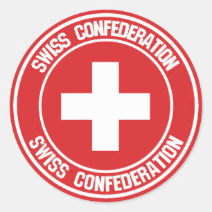 Zwitserland Round Emblem Ronde Sticker