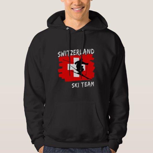 Zwitserland Ski  Hoodie (Voorkant)