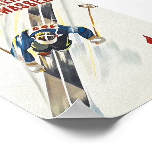 Zwitserland Ski Poster (Hoek)