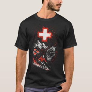 Zwitserland Skiën Bergen Avontuur Alpen T-shirt