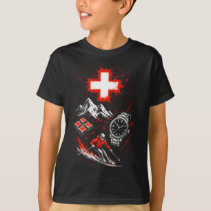 Zwitserland skigebied bergen avontuur Alpen T-shirt