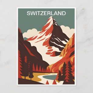  Zwitserland skigebied wintertour Europa Briefkaart