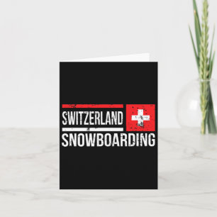 Zwitserland Snowboarding Swiss Flag Race Halfpipe Kaart