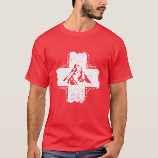 Zwitserland T-shirt - Swiss Flag T-shirt (Voorkant)