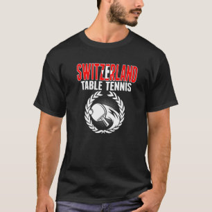 Zwitserland Tennis Zwitserse pingpong-ondersteunin T-shirt