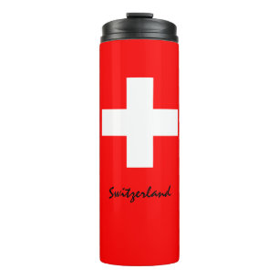 Zwitserland Travel Mug, patriottische Zwitserse vl Thermosbeker