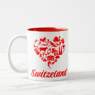Zwitserland Tweekleurige Koffiemok