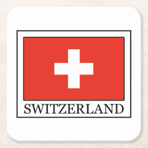 Zwitserland Vierkante Kartonnen Onderzetter