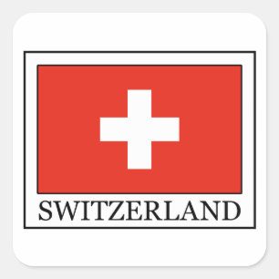 Zwitserland Vierkante Sticker