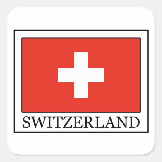 Zwitserland Vierkante Sticker (Voorkant)