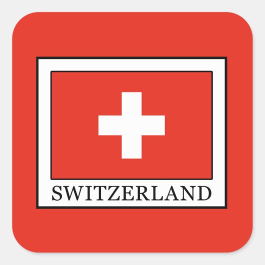 Zwitserland Vierkante Sticker (Voorkant)
