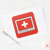 Zwitserland Vierkante Sticker (Envelop)