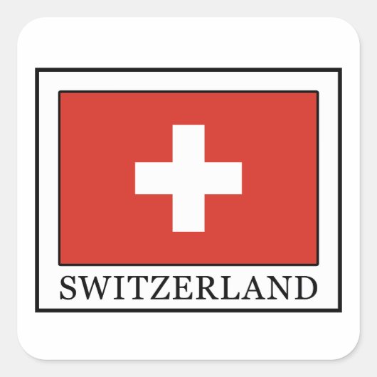 Zwitserland Vierkante Sticker (Voorkant)