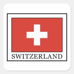 Zwitserland Vierkante Sticker