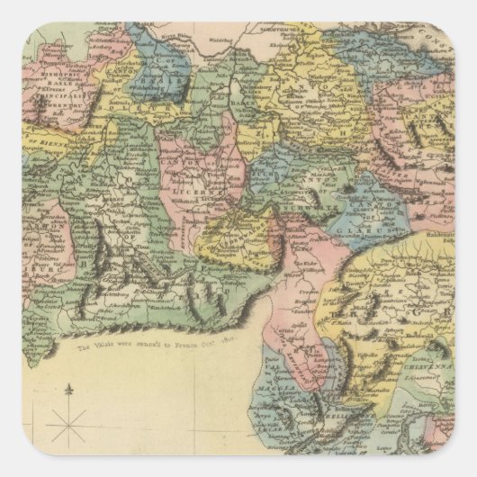 Zwitserland Vierkante Sticker (Voorkant)