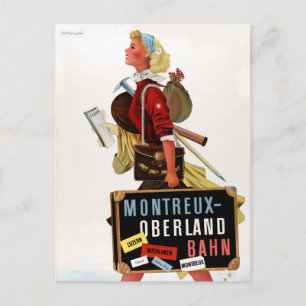 Zwitserland Vintage Travel Poster Briefkaart