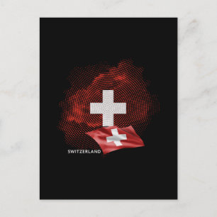 Zwitserland vlag briefkaart