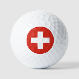 Zwitserland vlag golfballen