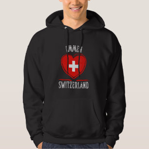 Zwitserland Vlag Hart Emmen Stad Hoodie